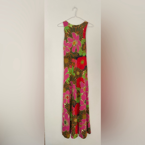 Zara Floral Knit Maxi Long Dress Limited Edition Rare Lightweight Medium - Picture 6 of 8